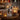 Theelichthouder Wild Glas Camel/Zwart Large Set van 3