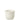 Witte Cementen Bloempot met Ribbelpatroon Medium