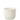Witte Cementen Bloempot met Ribbelpatroon Large