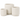Set van 3 Bloempotten Misty met Ribbelstructuur Wit