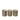 Theelichthouder Wild Glas Camel/Zwart Medium Set van 3