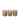 Theelichthouder Wild Glas Camel/Zwart Medium Set van 3
