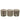 Theelichthouder Wild Glas Camel/Zwart Large Set van 3
