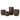 Grote Bloempot met Golvend Design Donkerbruin van zand en cement
