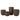 Kleine Bloempot met Golvend Design Donkerbruin met golvend design